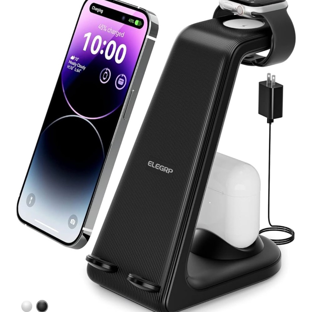Black Wireless Charging Station